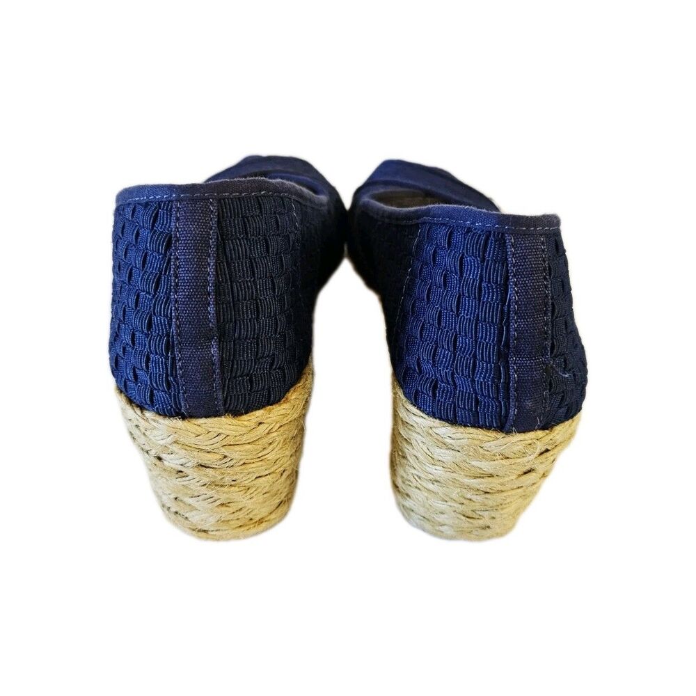 Lauren Ralph Lauren Blue Woven Espadrille Flats Size 7 - Picture 4 of 5